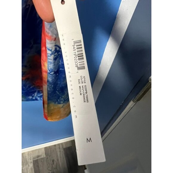 Susana Monaco Tie-Dye Tank Women Medium Multicolor Thin Straps relaxfit Office - Picture 6 of 8